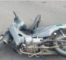 Derrapó con la moto en Valle Chico