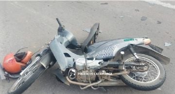 Derrapó con la moto en Valle Chico