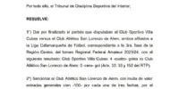 LA RESOLUCIÓN del Tribunal de Disciplina Interior (TDI) del Consejo Federal del Fútbol.