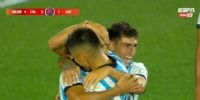 FESTEJO DEL GOLAZO del zurdo Joaquín Pereyra.