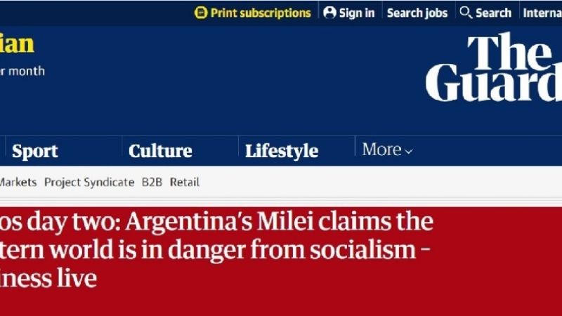 Desconcierto y críticas a Milei, en el Foro de Davos