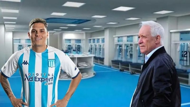 El presidente de Racing ilusionado, elogia a Juanfer