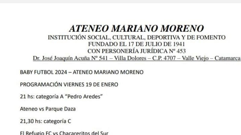 Esta noche sigue el “Baby del Ateneo 2024”