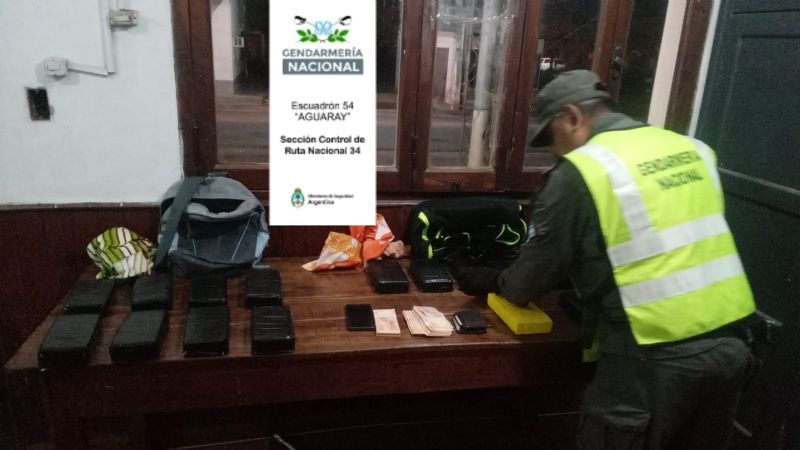 Operativo: incautan más de 17 kg de clorhidrato de cocaína
