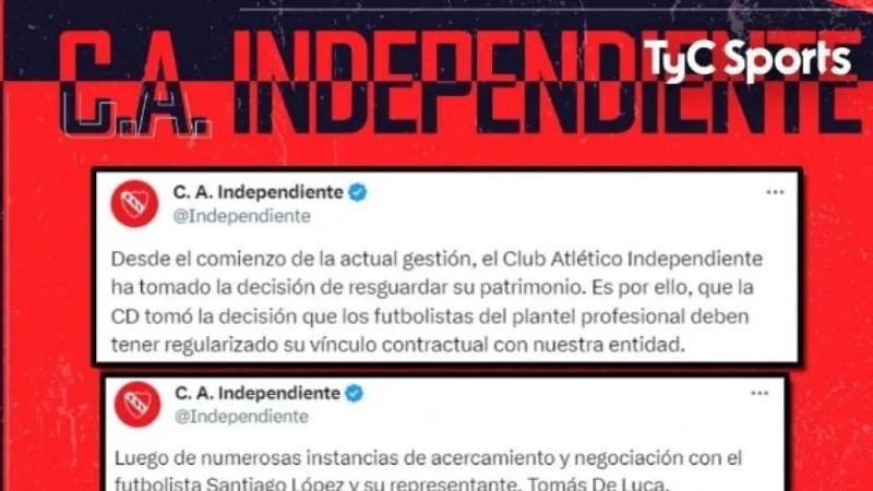 "Santi" cambiaría representante para renovar con Independiente