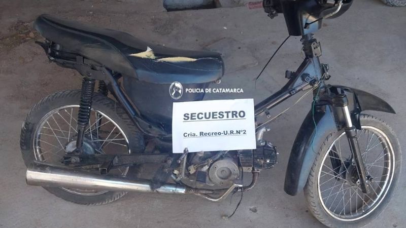 Inseguridad: recuperan una moto robada en La Paz