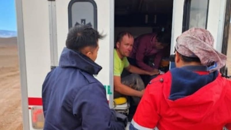 Rescatan a ciudadano de nacionalidad rusa que quedó varado en plena cordillera