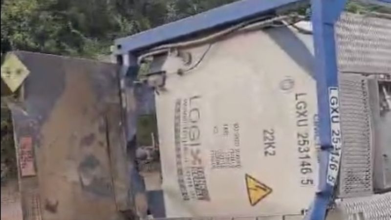 Volcó un camión en Ruta Nacional N°38