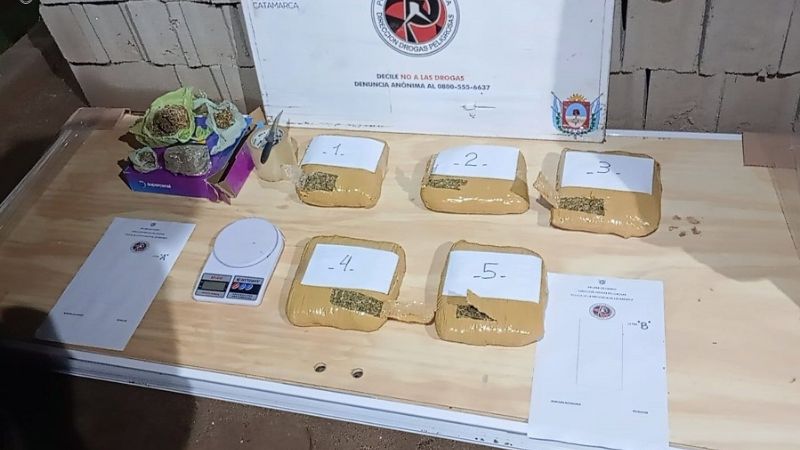 Dos detenidos con 7 kilos de marihuana