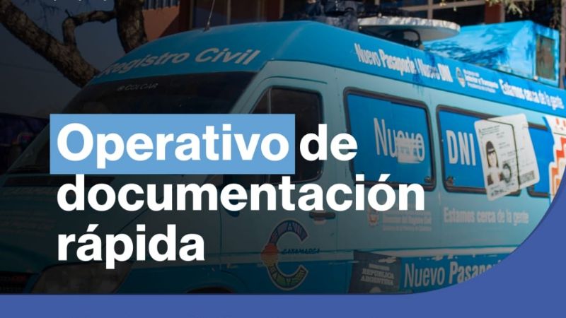 Operativo: este jueves el "Registro Civil siempre cerca"