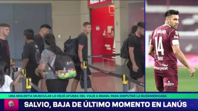 Salvio se lesionó y no viajó con Lanús
