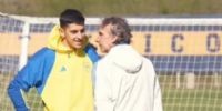 BREY CON GAYOSO en un entrenamiento de Boca.