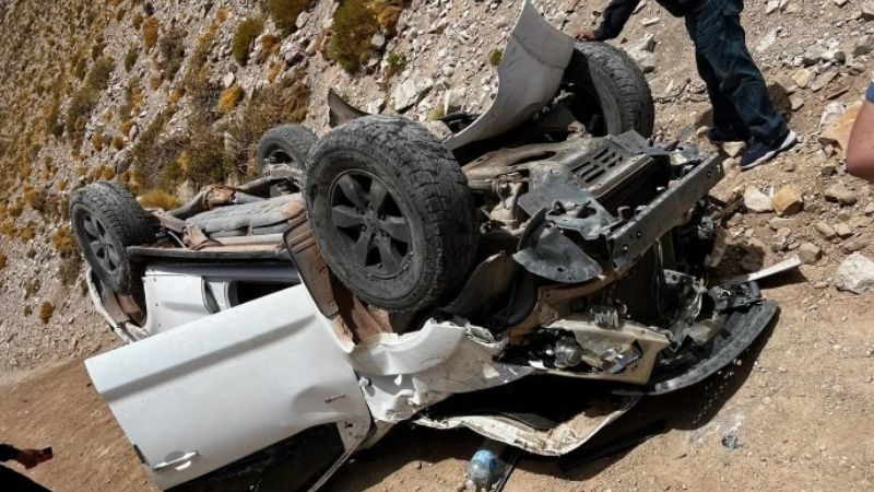 Volcó una camioneta con turistas en Tinogasta