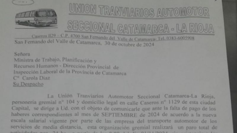 Paro de choferes de colectivos de media distancia