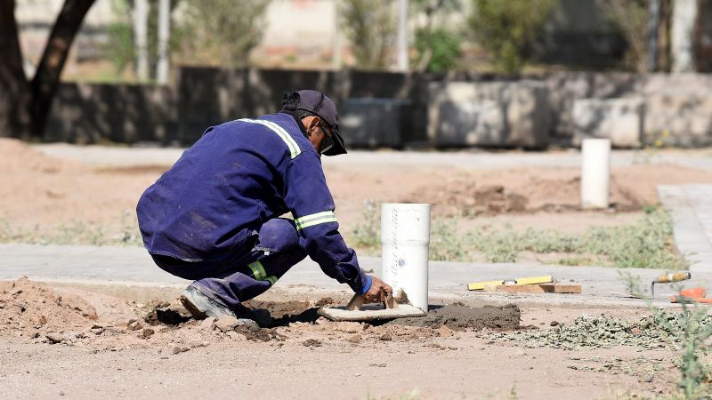 Avances en la Plaza de Los Ceibos