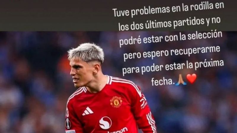 Garnacho es otra de las bajas en la Selección