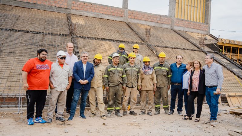 Avanza la obra del Polideportivo de las 1.000 vv, una obra anhelada por todo el barrio