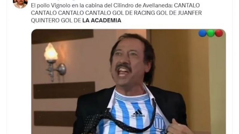 El festejo de Racing en las redes sociales