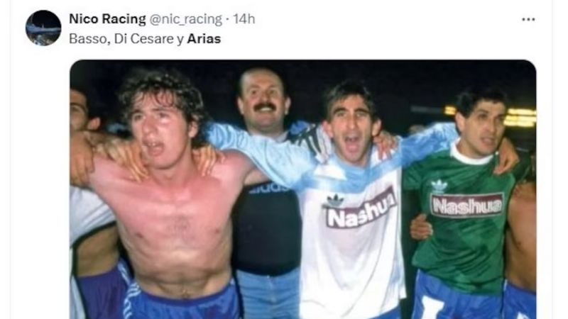 El festejo de Racing en las redes sociales