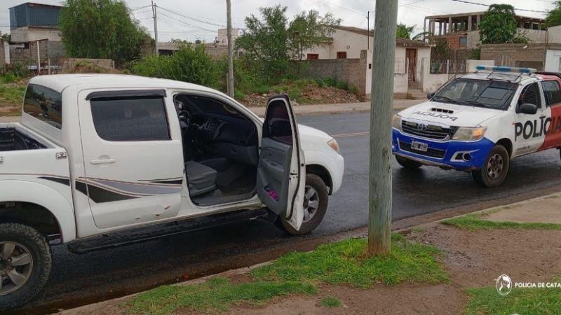 Circulaba en una Hilux robada