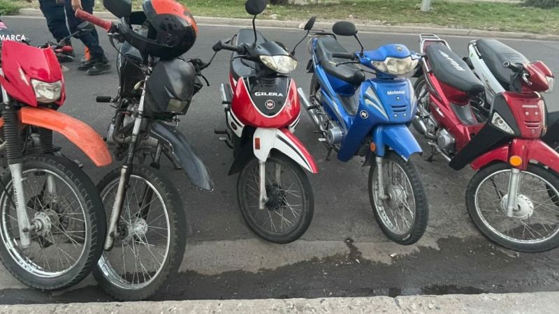 Incautaron gran cantidad de motocicletas