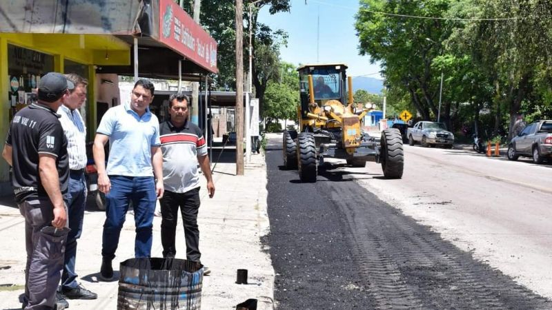 El Municipio de Los Altos avanza con obras de reparación en la Av. San Martín