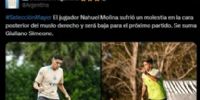 EL COMUNICADO de la Seleccion Argentina anunciando la baja de Molina y la convocatoria de Giuliano Simeone.