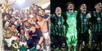 MENDOCINOS Y SANJUANINOS festejando sus pases a las semifinales del Reducido de la 1ra. Nacional, por el 2do, ascenso a la Liga Profesional.