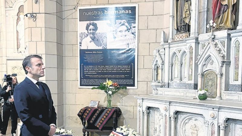 Macrón honró a las monjas secuestradas por Astiz