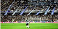 MESSI con la Selección Argentina, durante un partido en 