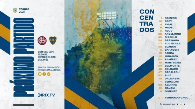 Boca con Fabra y Medel, pero sin Medina