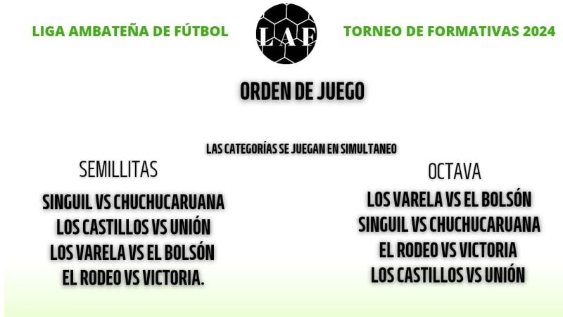 Juegan las Formativas de la Liga Ambateña