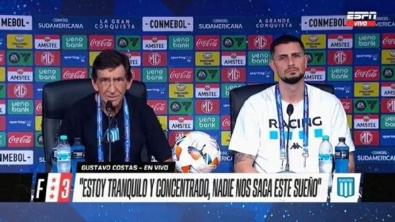 Costas y Arias en la previa de la final ante Cruzeiro