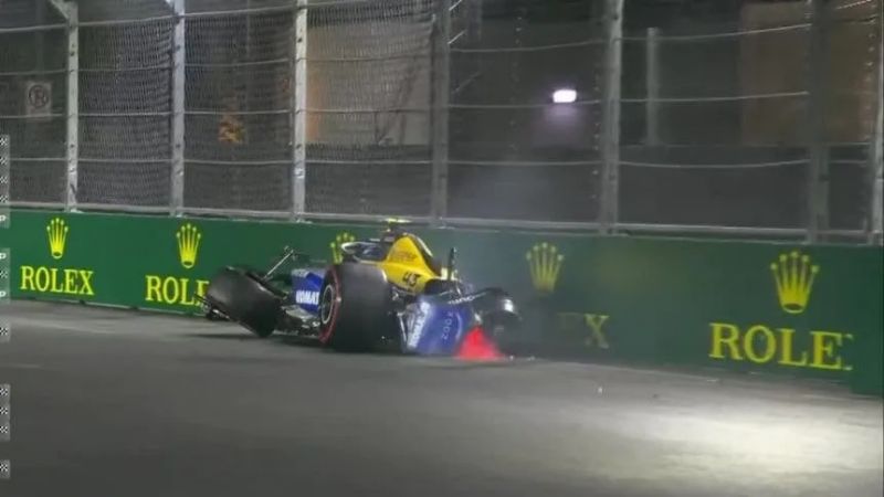 Tremendo accidente de Colapinto en Las Vegas