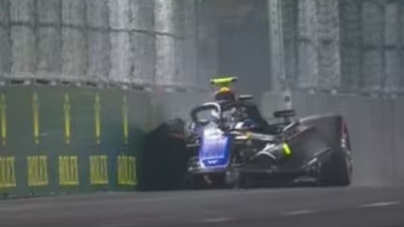 Tremendo accidente de Colapinto en Las Vegas