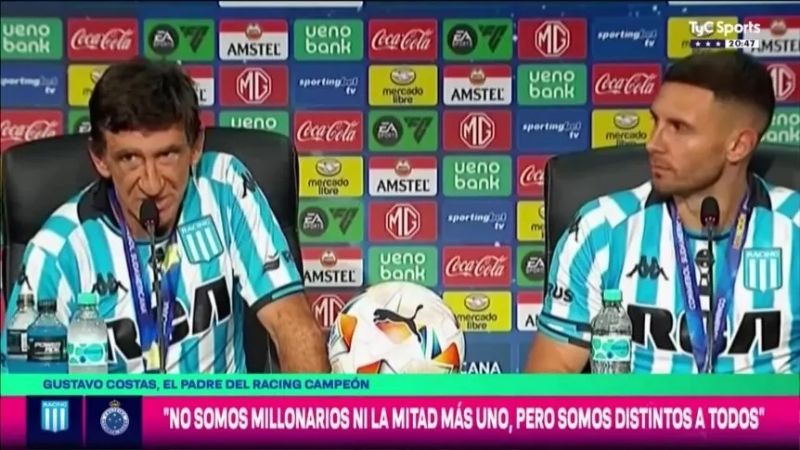 Costas no se olvidó de los detractores de Racing