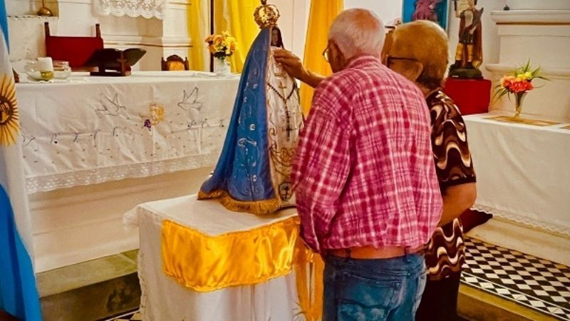 La Virgen del Valle visitó la comunidad chacarera de Santa Cruz