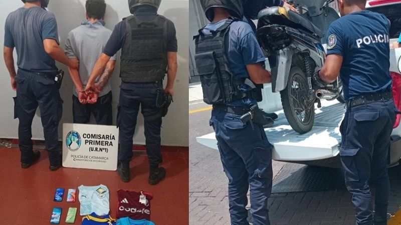 Robó en un local comercial y fue detenido