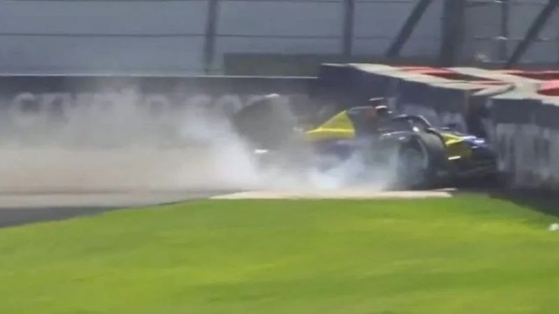 Colapinto chocó, pero igual larga hoy en Interlagos