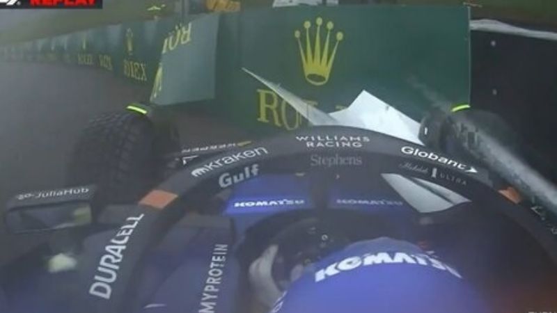 Colapinto chocó, pero igual larga hoy en Interlagos