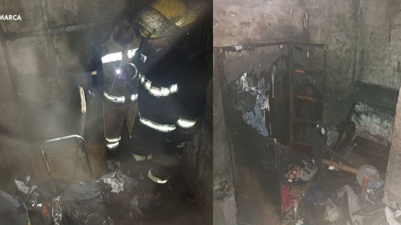Voraz incendio en una vivienda de Belén