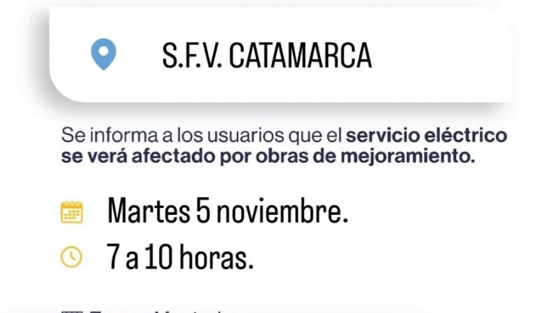 Atención: mañana corte de energía programado en la Capital