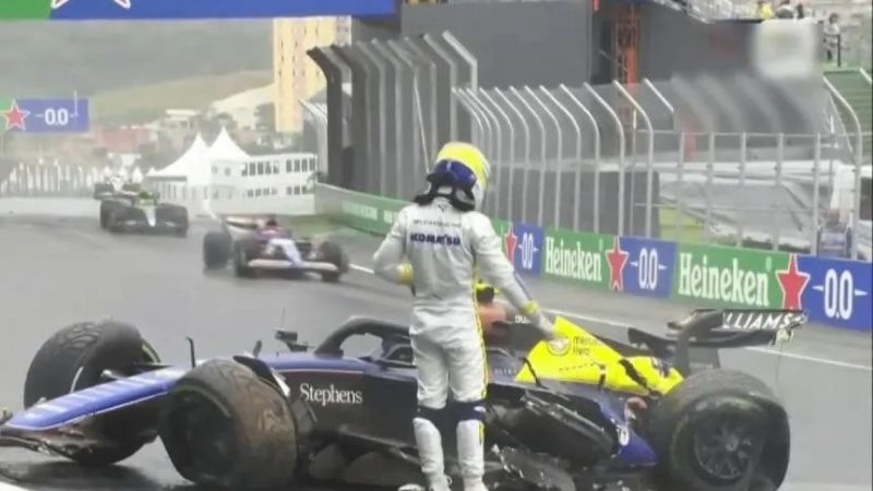 Colapinto pedía cambiar neumáticos antes del choque