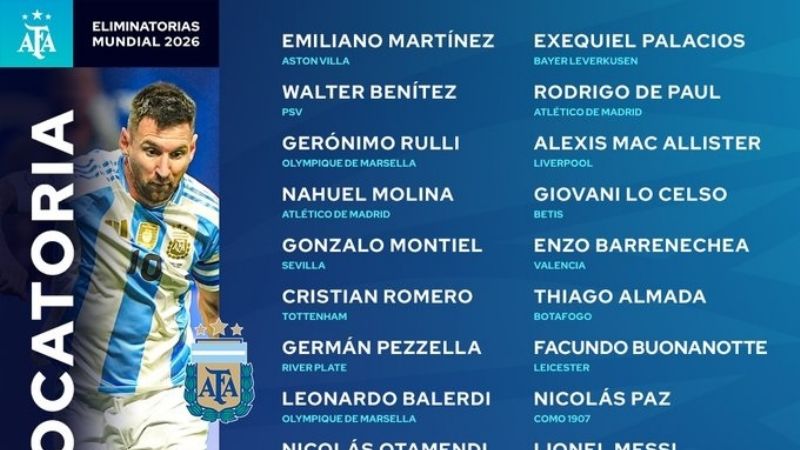 La lista Scaloni ante Paraguay y Perú