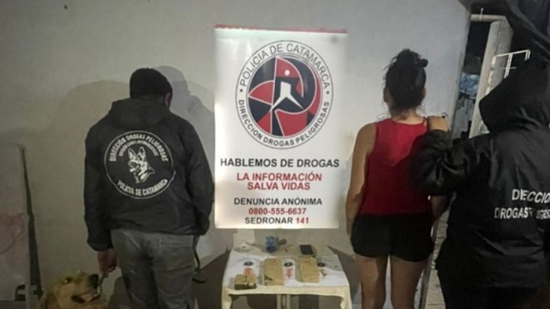 Detienen a una mujer con más de un kilo y medio de marihuana