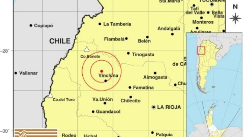 Temblor en La Rioja se sintió en Catamarca