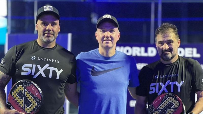 Benítez y Acuña, “reyes" del Pádel entre futbolistas