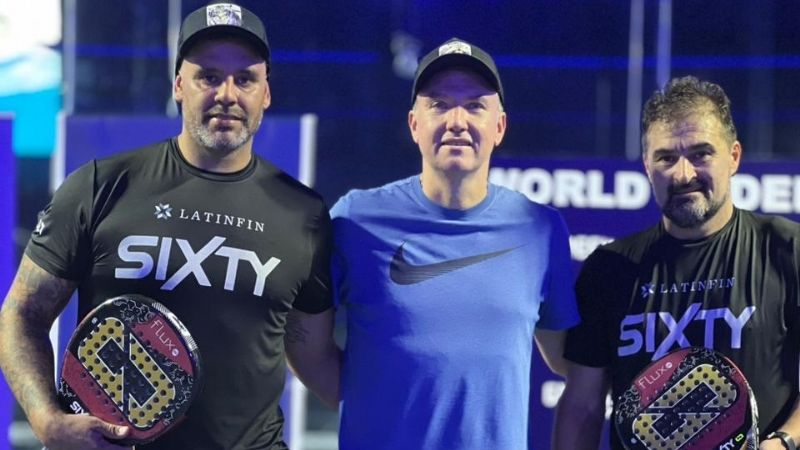 Benítez y Acuña, “reyes" del Pádel entre futbolistas