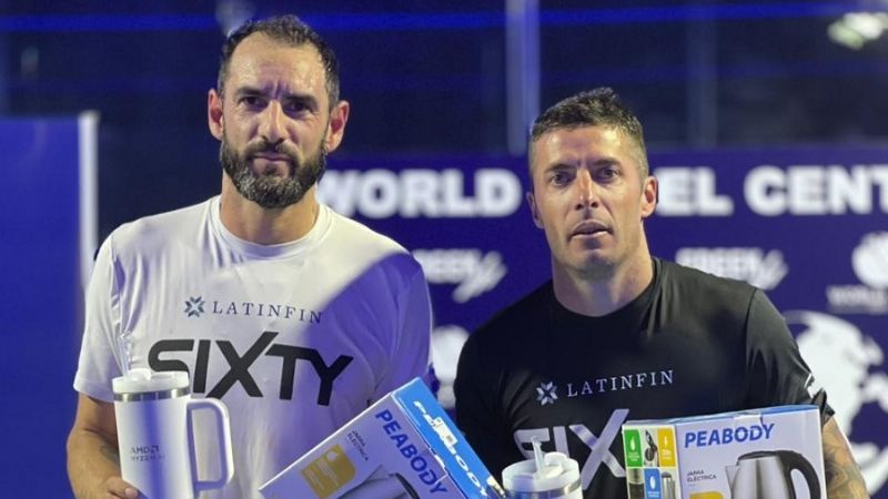 Benítez y Acuña, “reyes" del Pádel entre futbolistas