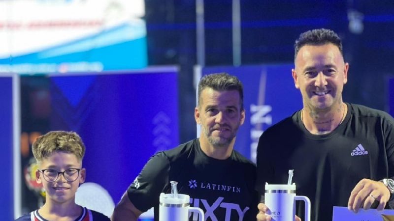 Benítez y Acuña, “reyes" del Pádel entre futbolistas